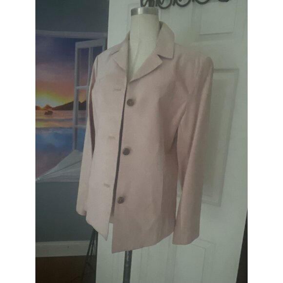 Marc New York Andrew Marc pink button down suede jacket Large - Picture 5 of 7